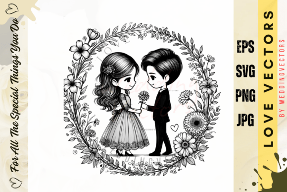Boho Wedding Vectors: Crafting Romance with C4519