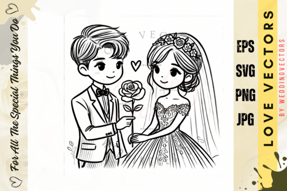 C457: The Whimsical Romance Vector Set for Your Brand