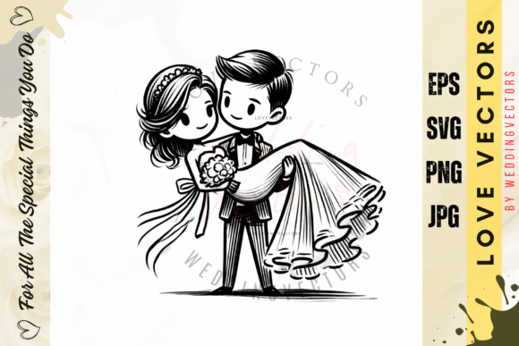 C4597: The Ultimate Wedding Couple & Love Vector Collection