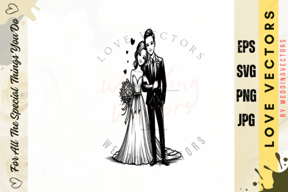 C4645: Capturing Matrimonial Bliss in Vector Art