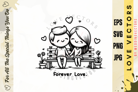 Capturing Forever: Wedding Couple & Love Vectors