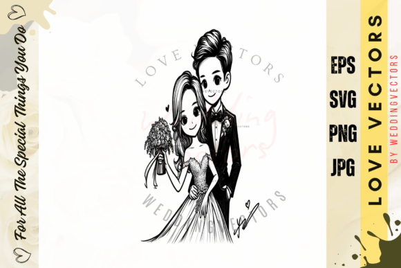 Designing Romance: Using the Wedding Couple & Love Vectors