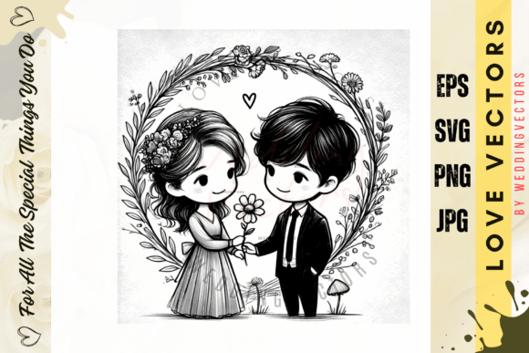 Romantic Pastel Illustrations: The C4871 Love Story
