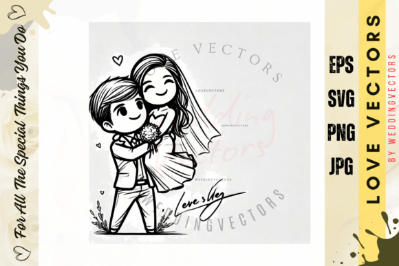 Soft Light Wedding Illustration - C4670: A Gentle Touch of Romance