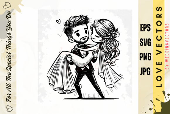 Timeless Romance: Using Wedding Couple & Love Vectors