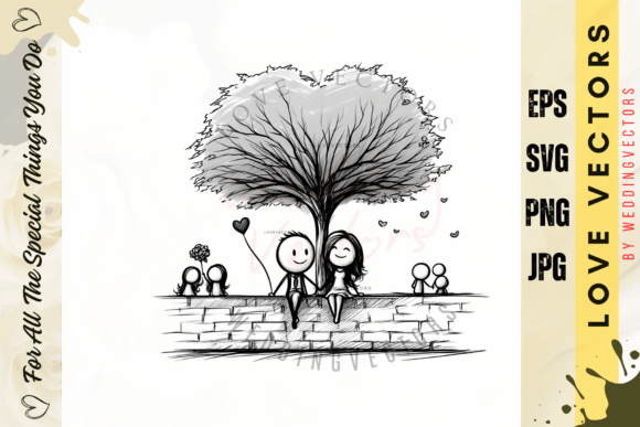 Wedding Couple and Love Vectors - C452: Your Design's Perfect Companion
