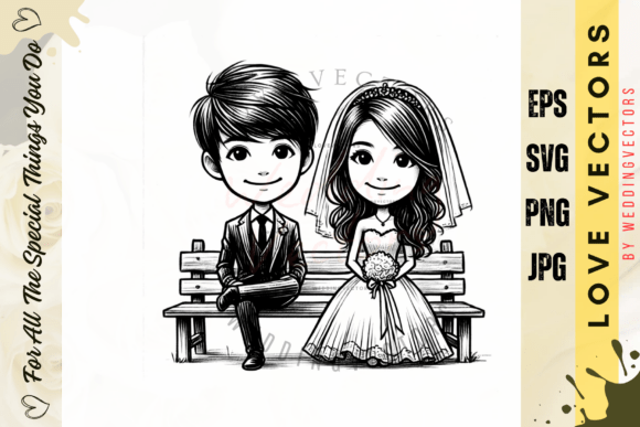 Wedding Couple and Love Vectors - C4986: A Designer's Guide