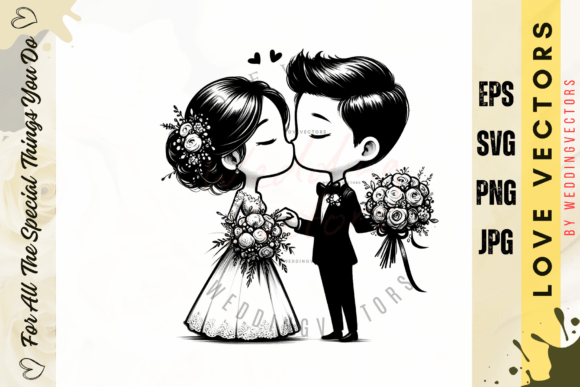 Wedding Couple and Love Vectors - C5006: Capturing Romance in Design