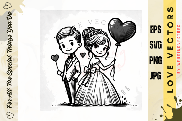 Wedding Couple and Love Vectors: The C4934 Illustration Guide